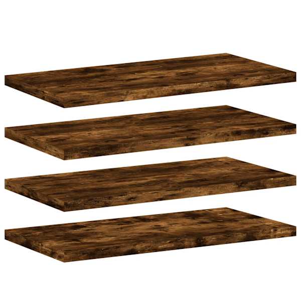 vidaXL seinariiulid 4 tk, suitsutatud tamm, 40x20x1,5 cm, tehispuit