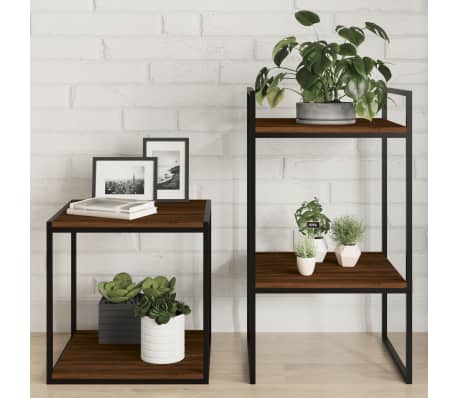 vidaXL Wandregale 4 Stk. Braun Eichen-Optik 40x40x1,5 cm Holzwerkstoff