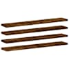 vidaXL seinariiulid 4 tk, suitsutatud tamm, 60x10x1,5 cm, tehispuit