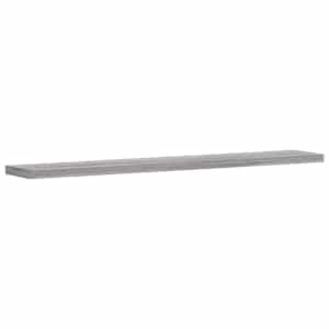 Nástěnné police 4 ks šedé sonoma 60x10x1,5 cm kompozitní dřevo - obrázek 4