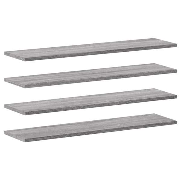 vidaXL seinariiulid 4 tk, hall Sonoma tamm, 80x20x1,5 cm, tehispuit