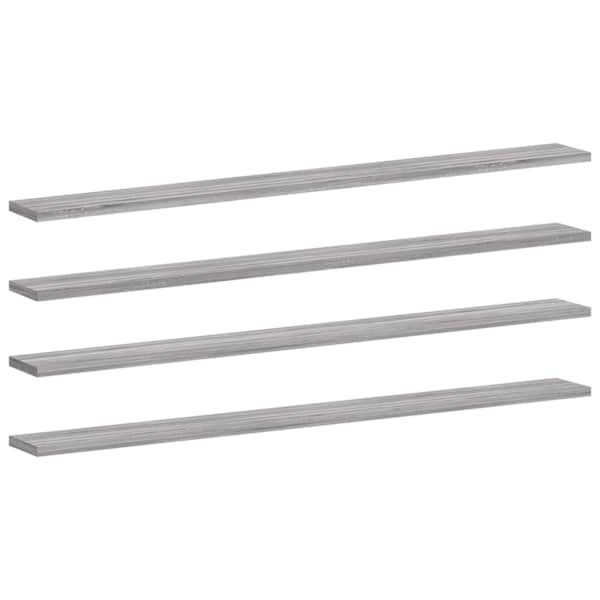 vidaXL seinariiulid 4 tk, hall Sonoma tamm, 100x10x1,5 cm, tehispuit