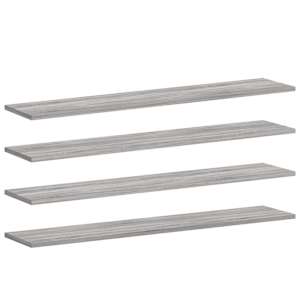vidaXL seinariiulid 4 tk, hall Sonoma tamm, 100x20x1,5 cm, tehispuit
