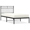 vidaXL metallist voodiraam peatsiga, must, 90 x 190 cm