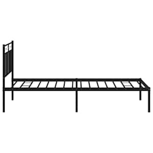 Kovový rám postele s čelem černý 107 x 203 cm - obrázek 6