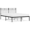 vidaXL metallist voodiraam peatsiga, must, 140x190 cm