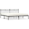 vidaXL metallist voodiraam peatsiga, must, 193x203 cm