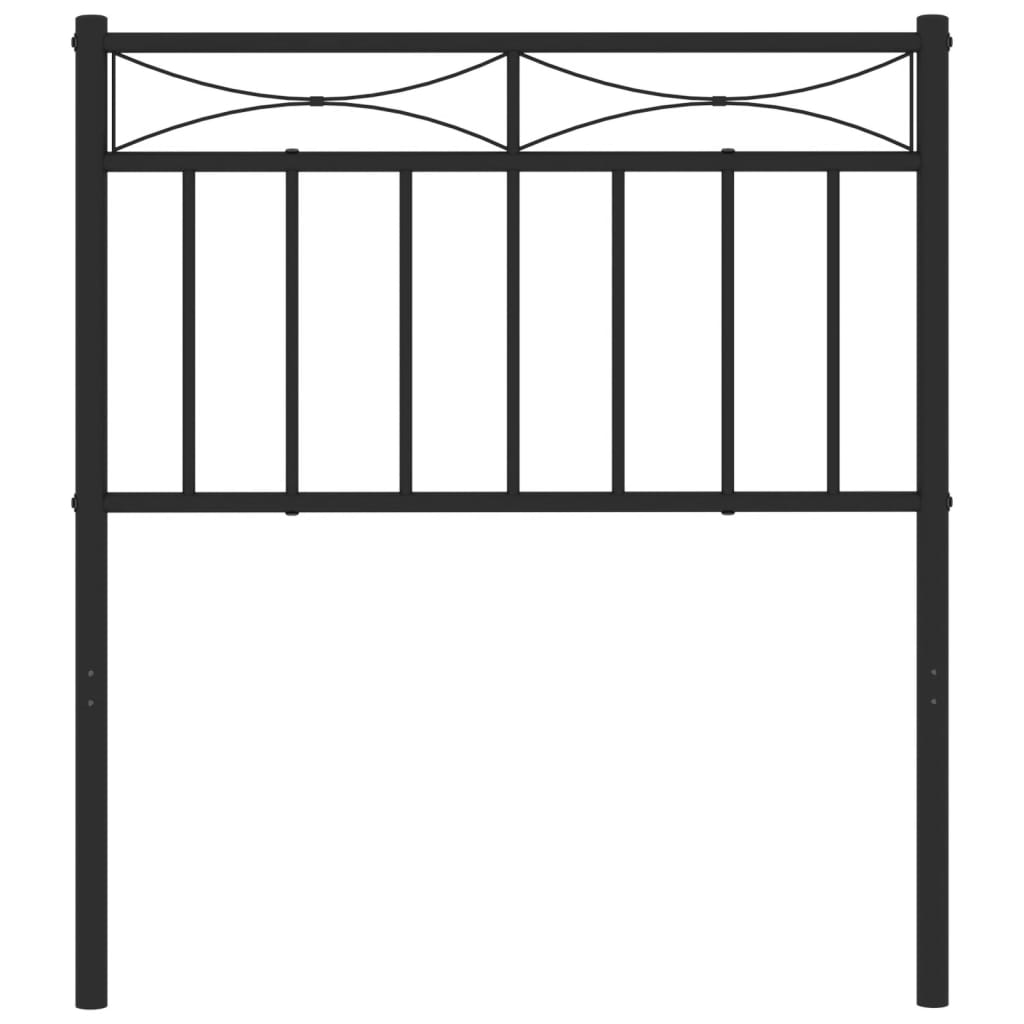 vidaXL Hoofdbord 75 cm metaal zwart afbeelding