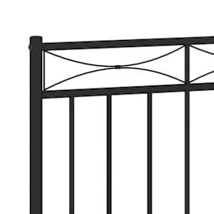 Kovové náhradní čelo postele černé 75 cm - obrázek 5