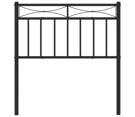 vidaXL sengegavl 80 cm metal sort