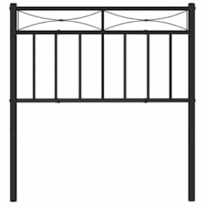 vidaXL sengegavl 80 cm metal sort