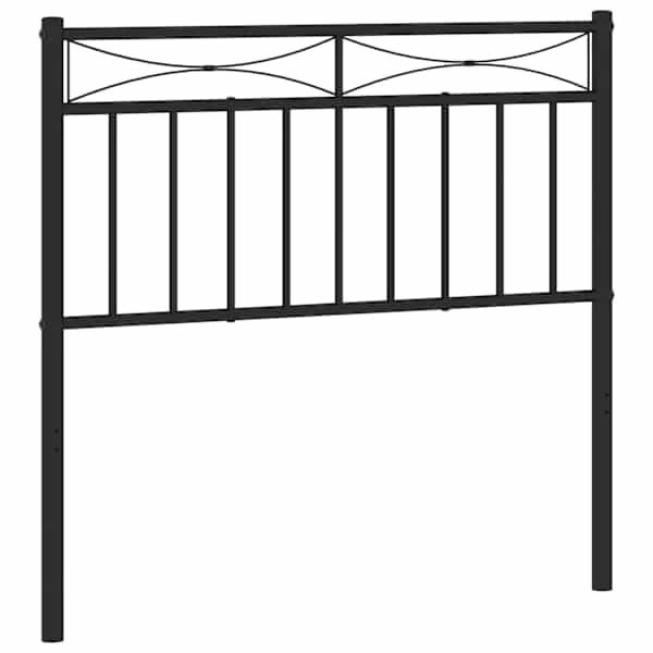 vidaXL metallist vahetatav voodipeats, must, 90 cm