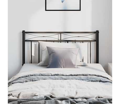 vidaXL metallist voodipeats, must, 100 cm