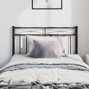 vidaXL metallist voodipeats, must, 100 cm