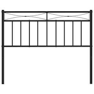 vidaXL T&ecirc;te de lit de remplacement m&eacute;tal noir 107 cm