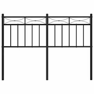 vidaXL Huvudgavel metall svart 120 cm