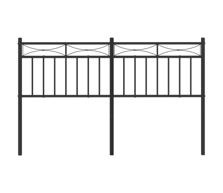 vidaXL Cabecero de metal negro 140 cm