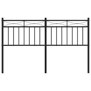 vidaXL Cabecero de metal negro 140 cm