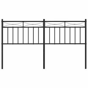 Kovové náhradní čelo postele černé 150 cm - obrázek 4
