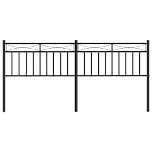 vidaXL Vervangend hoofdbord 200 cm metaal zwart