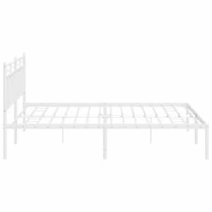 Kovový rám postele s čelem bílý 180 x 200 cm - obrázek 6