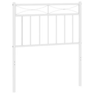 Kovové náhradní čelo postele bílé 75 cm - obrázek 2