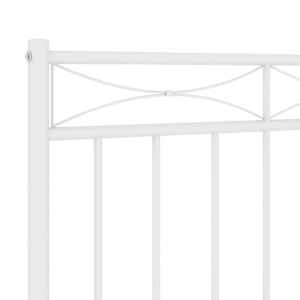 Kovové náhradní čelo postele bílé 75 cm - obrázek 5