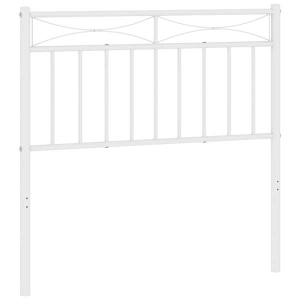 vidaXL metallist vahetatav voodipeats, valge, 90 cm