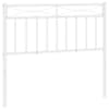 vidaXL metallist vahetatav voodipeats, valge, 100 cm