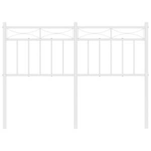 vidaXL Tăblie de pat metalică, alb, 120 cm