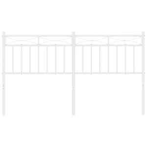 Kovové náhradní čelo postele bílé 150 cm - obrázek 4