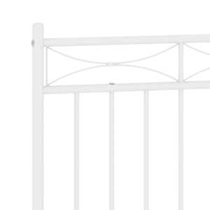 Kovové náhradní čelo postele bílé 150 cm - obrázek 6