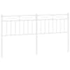 vidaXL metallist vahetatav voodipeats, valge, 160 cm
