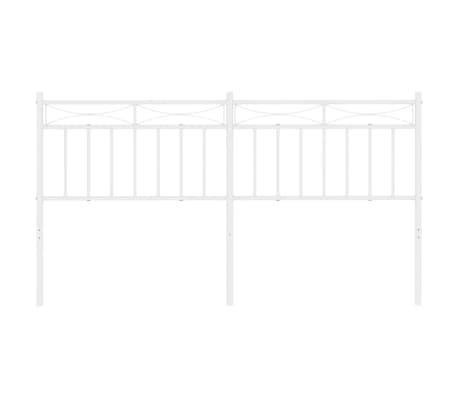 vidaXL Metal Headboard White 160 cm