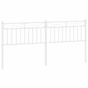 Kovové náhradní čelo postele bílé 180 cm - obrázek 2