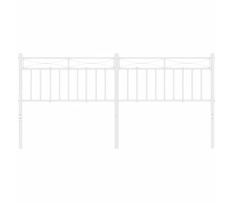 vidaXL metallist voodipeats, valge, 200 cm