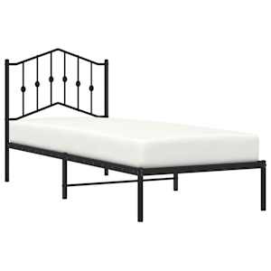 vidaXL Metalni okvir za krevet s uzglavljem crni 80x200 cm