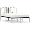 vidaXL metallist voodiraam peatsiga, must, 120x190 cm