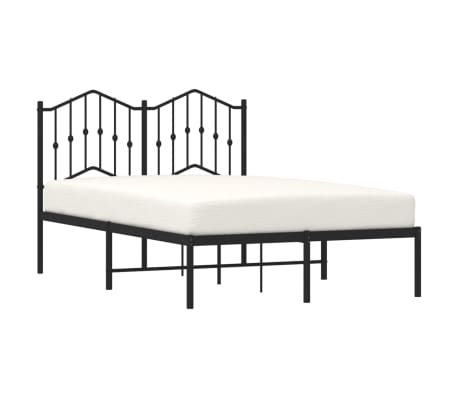 vidaXL Metalni okvir za krevet s uzglavljem crni 120x190 cm