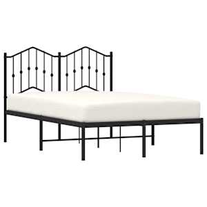 vidaXL Metalni okvir za krevet s uzglavljem crni 120x190 cm