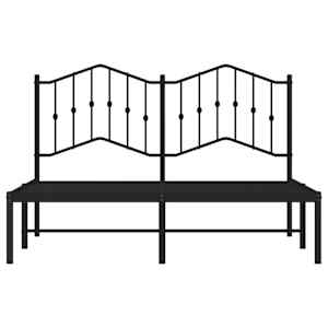 Kovový rám postele s čelem černý 150 x 200 cm - obrázek 6