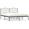 vidaXL metallist voodiraam peatsiga, must, 180 x 200 cm
