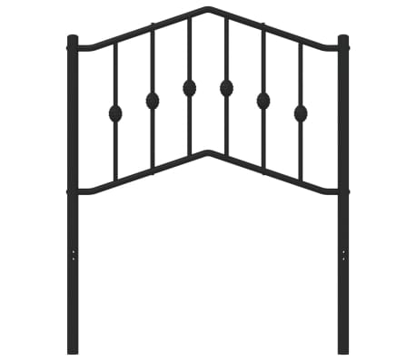 vidaXL fekete fém fejtámla 75 cm