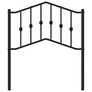 vidaXL Tăblie de pat metalică, negru, 80 cm