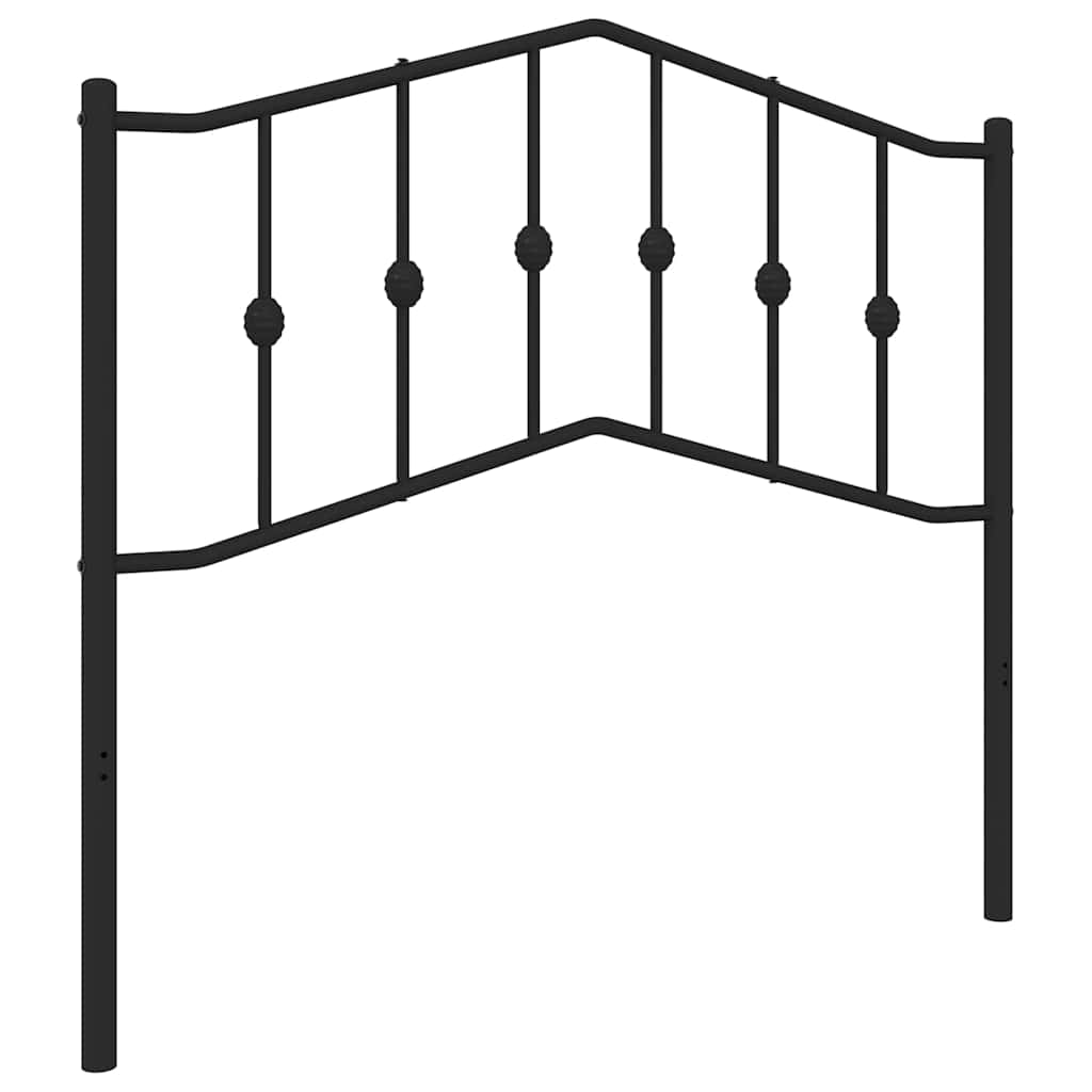 vidaXL Kovinsko posteljno vzglavje črno 100 cm