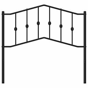 Kovové náhradní čelo postele černé 100 cm - obrázek 4