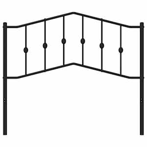Kovové náhradní čelo postele černé 107 cm - obrázek 3