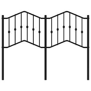 vidaXL Metal Headboard Black 120 cm