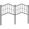 vidaXL metallist vahetatav voodipeats, must, 150 cm
