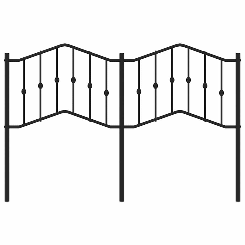 Thumbnail - vidaXL Ersatz-Kopfteil Metall Schwarz 150 cm